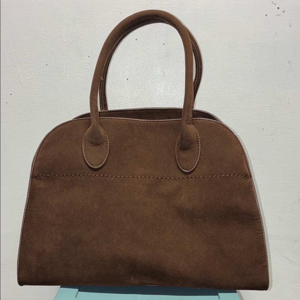 Chic Brown Suede Satchel